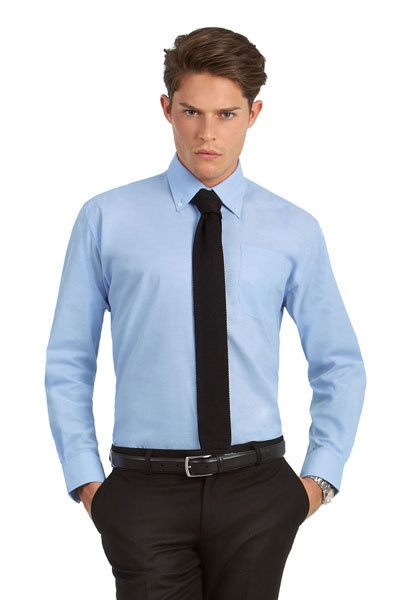 Uomo Camicia Oxford Manica Lunga