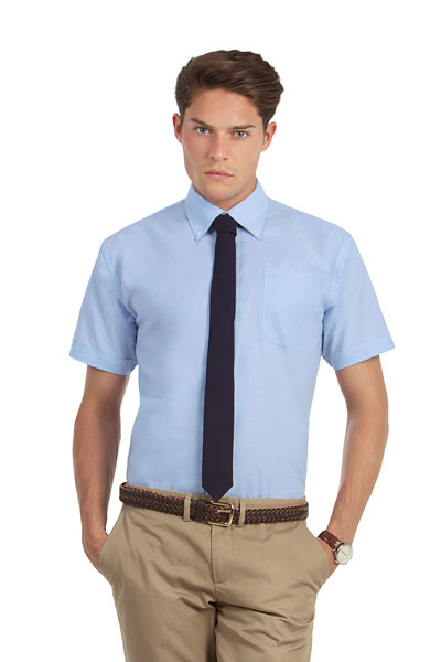 Oxford Uomo Camicia Manica Corta