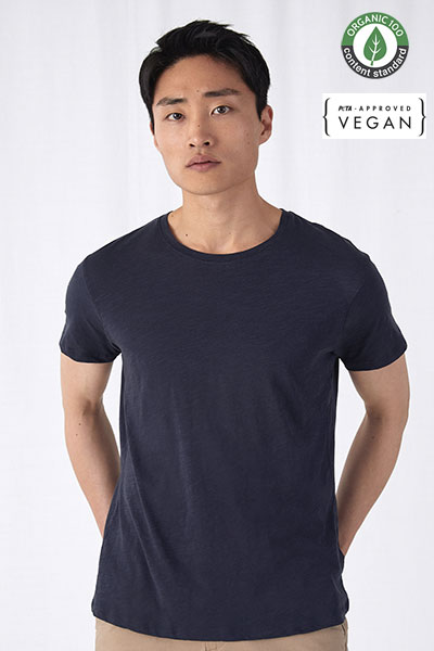 Slub Uomo T-shirt Cotone Organico