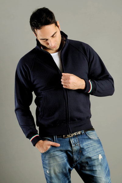 Italia Felpa Jacket Zip Lunga