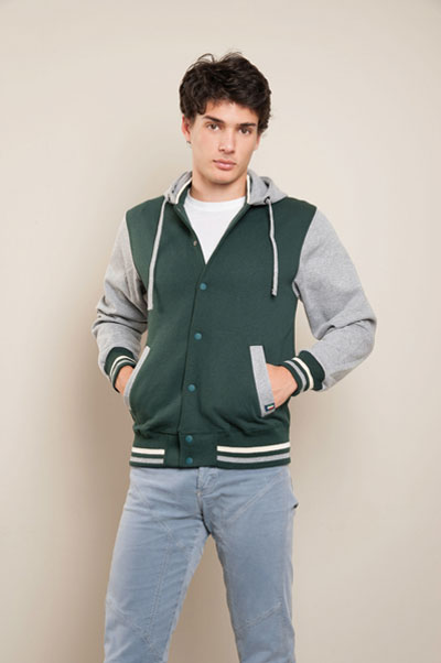 Felpa Jacket Bomber con Cappuccio