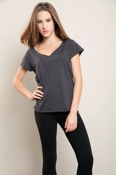 Maglietta T-Shirt Donna ScollaturaV Ampia